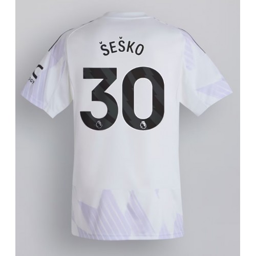 Manchester United Benjamin Sesko #30 Bortatröja 2025-26 Kortärmad Manchester United Benjamin Sesko #30 Bortatröja 2025-26 Kortärmad